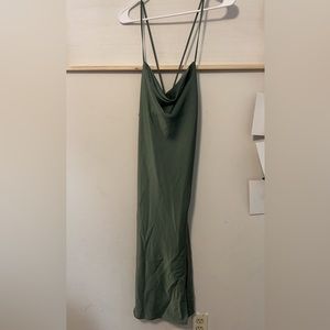 Olive green mid dress